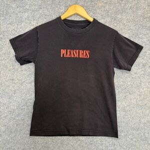 Pleasures Blurry Tee Shirt Womens Small Black Red Crewneck‎ Tshirt